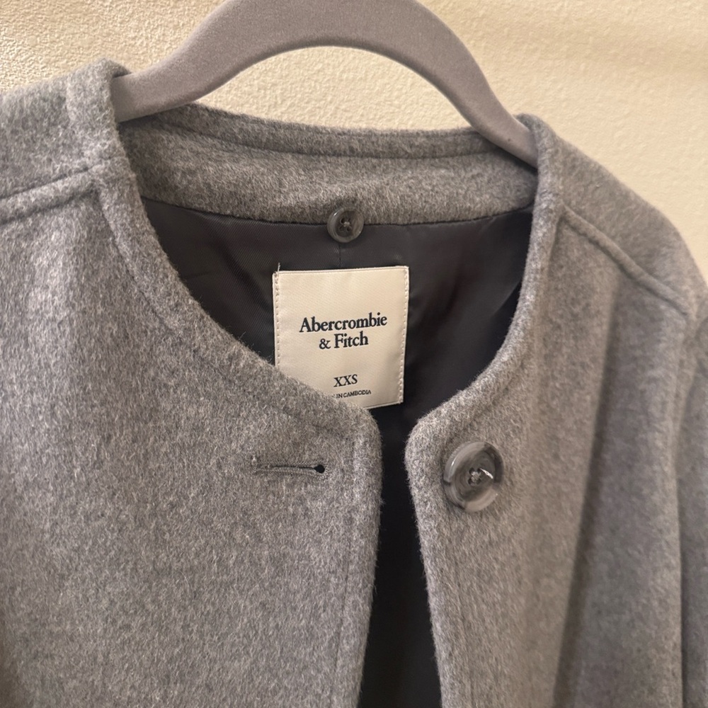 Abercrombie and Fitch Wool Blend Coat with Removable Scarf - Picture 3 of 5